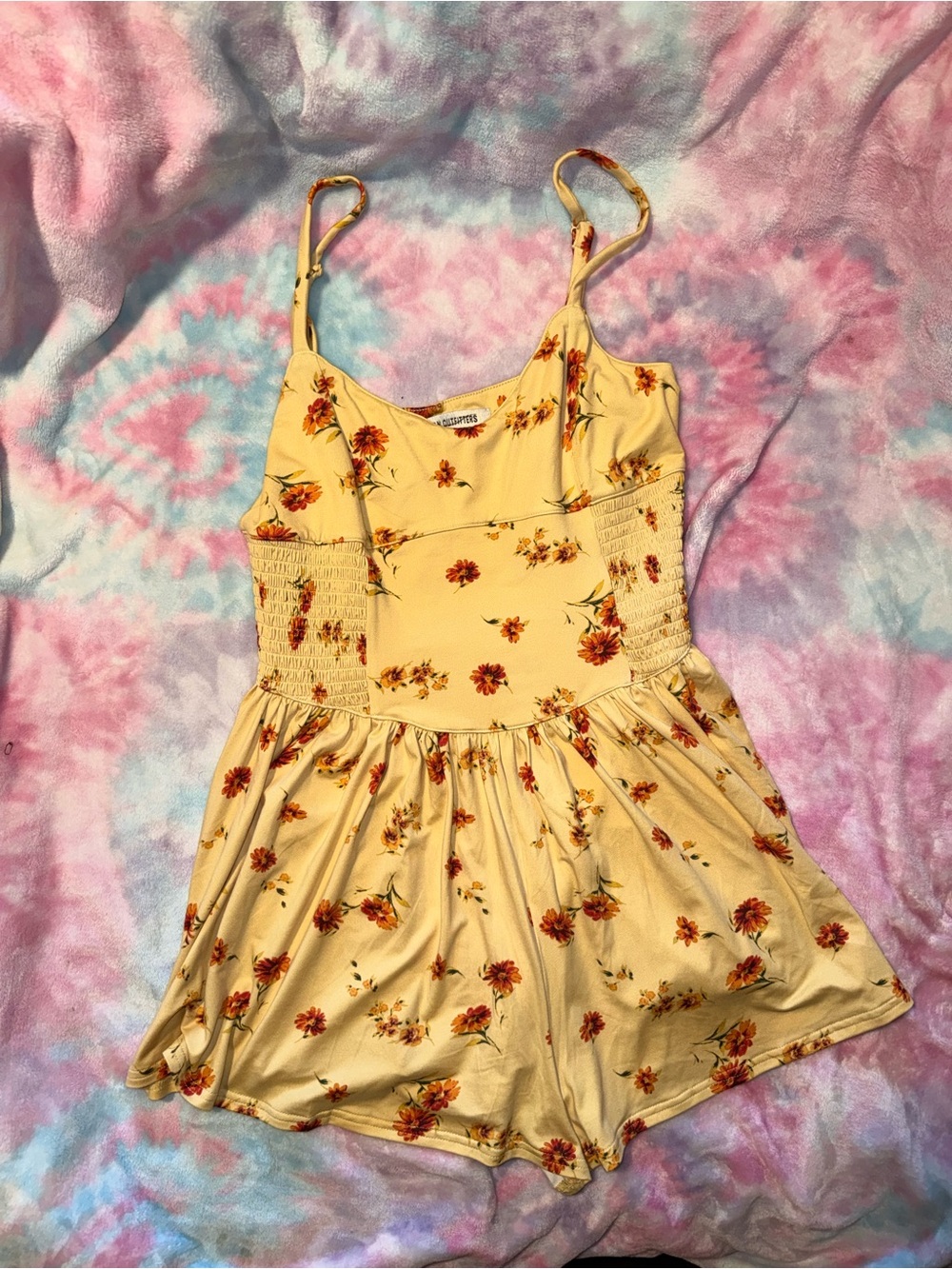 Urban Outfitters Yellow Floral Romper